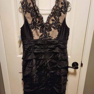 Black/nude formal dress size 14